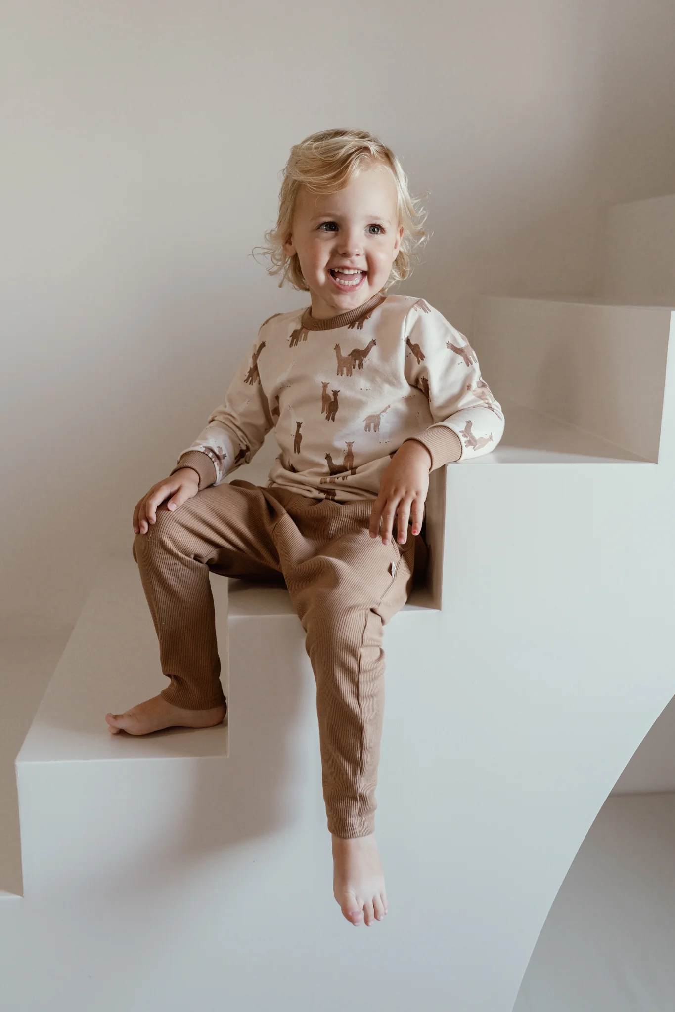 Baby en Kids Sweater Alpaca Beige - Afbeelding 3