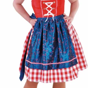 Dirndl 3-delig Rood-Blauw