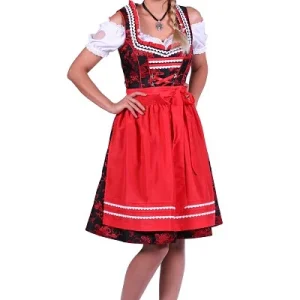 Dirndl Jurk Elisabeth Rood-Zwart
