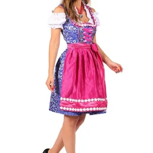 Dirndl Jurk Nadina Blauw-Paars