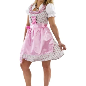 Dirndl met Bloemmotief Luxe Roze OP=OP!