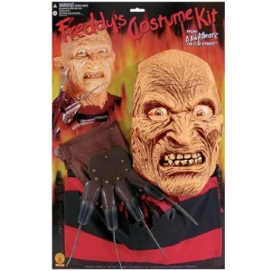 Freddy Krueger Masker, handschoen en shirt set
