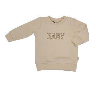 Geborduurde Baby en Kids Sweater Beige BABY