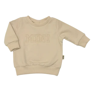 Geborduurde Baby en Kids Sweater Beige MINI College