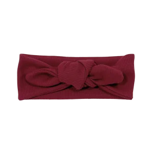 Haarband Geknoopt Rib Wijnrood