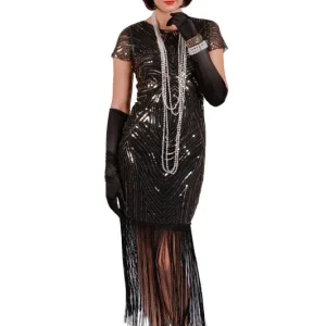 Charleston Jurk Ruby Goud-Zwart