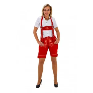 Dames Lederhose Rood