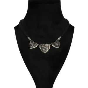 Halsketting Edelweiss Houten Hartjes