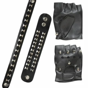 Rockerset Bikerset met handschoenen