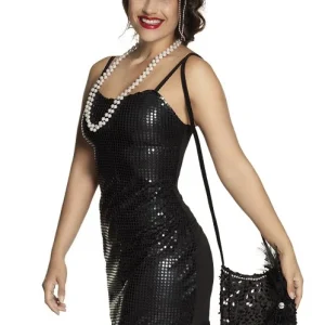 Charleston Schoudertasje Zwart Zilver