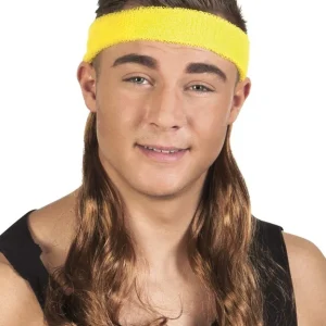 Gele Hoofdband met bruin lang haar