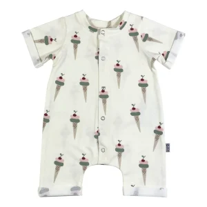 Baby Zomer Jumpsuit Creme Ijsjes - laatste kans!