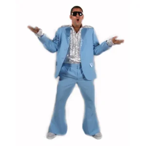 Kostuum 70's lichtblauw