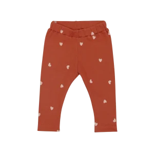 Baby Legging Hartjes Roestbruin