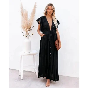 Maxi Zwarte Ibiza Jurk