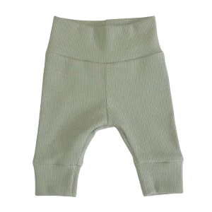 Baby Newborn Broekje Rib Dusty Groen