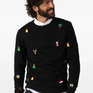 X-Mas Icons Kersttrui Deluxe Zwart