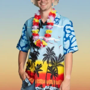 Hawaii Shirt Paradise Blauw | Miami Vice