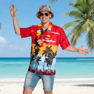 Hawaii Shirt Paradise Rood | Toppers