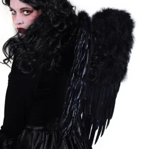 Zwarte engelenvleugels 34 x 53cm