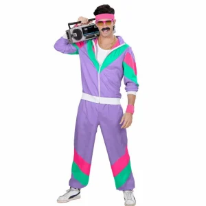 Jaren 80 Trainingspak Paars | Fout trainingspak