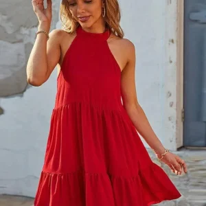 Rode Ibiza Jurk Kort