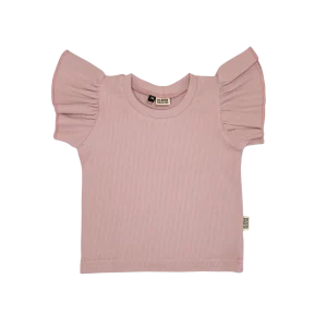 Baby en Meisjes Ruffle Shirt Rib Oud Roze