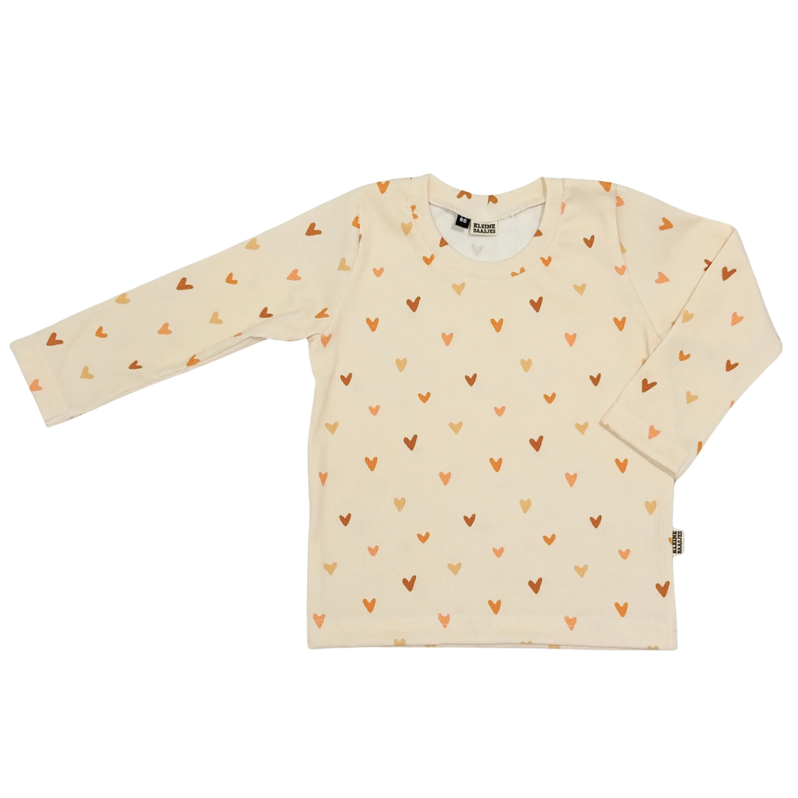 Baby en Kids Shirt Rib Hartjes - Afbeelding 2