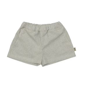 Baby en Kids Linnen Short Streep Taupe
