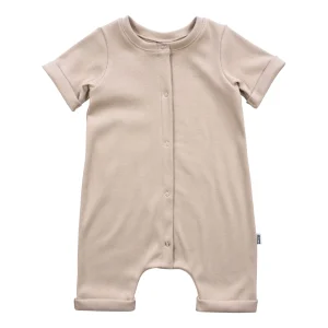 Baby Zomer Jumpsuit Rib Beige