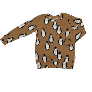 Baby en Kids Sweater Rib Pinguin Bruin