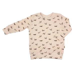 Baby en Kids Sweater Rib Vliegtuigjes Licht Beige