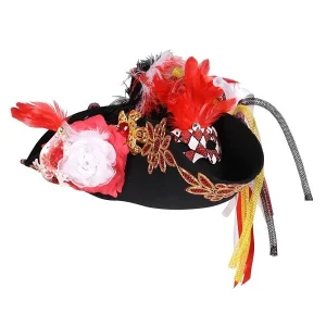 Carnavalshoed Luxe Rood-Wit OP=OP