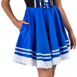 Dirndl Laura Blauw 100% Katoen