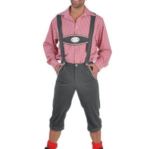 Tiroler broek Edelweiss met bretels groen