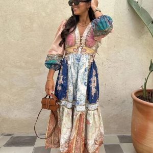 Ibiza Hippie Stijl Maxi Jurk