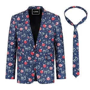 Kerst Blazer met Stropdas HO HO HO