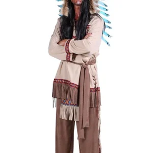 Indiaan Herenkostuum White Feather Luxe