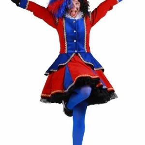 Zwarte Piet Dame Madrid Rood-Blauw