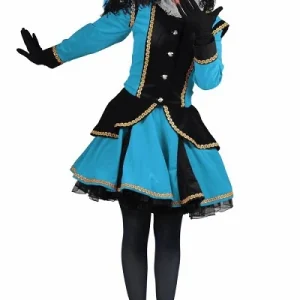 Zwarte Piet Dame Madrid Turq-Zwart