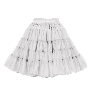 Petticoat Wit 3-laags Luxe