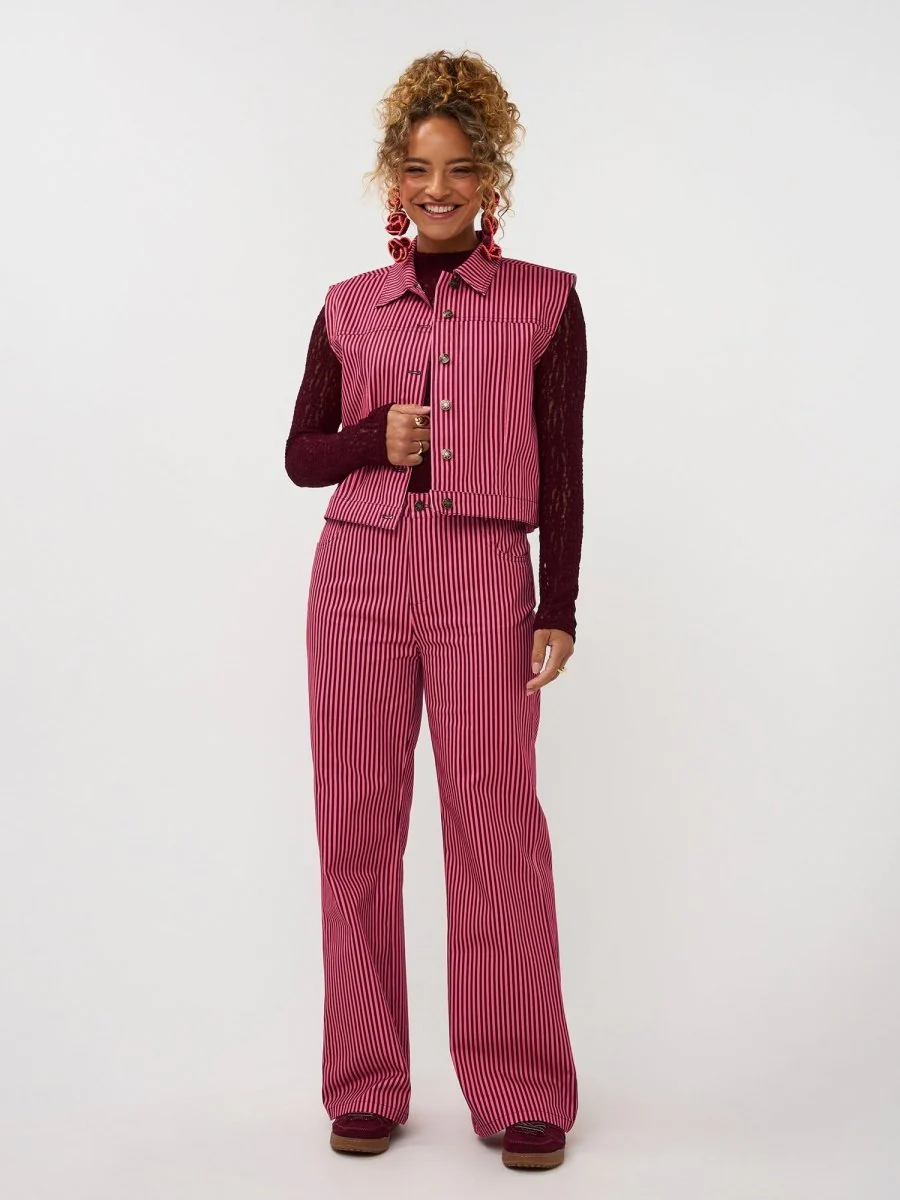 Ydence Pants Djamilla | Roze/Burgundy - Afbeelding 7