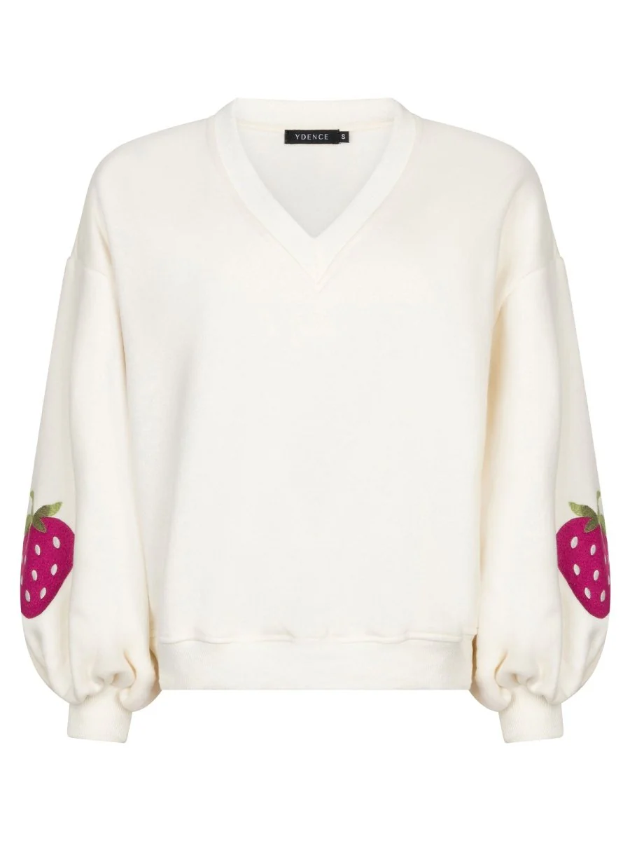 Ydence Sweater Strawberry | Ecru - Afbeelding 8