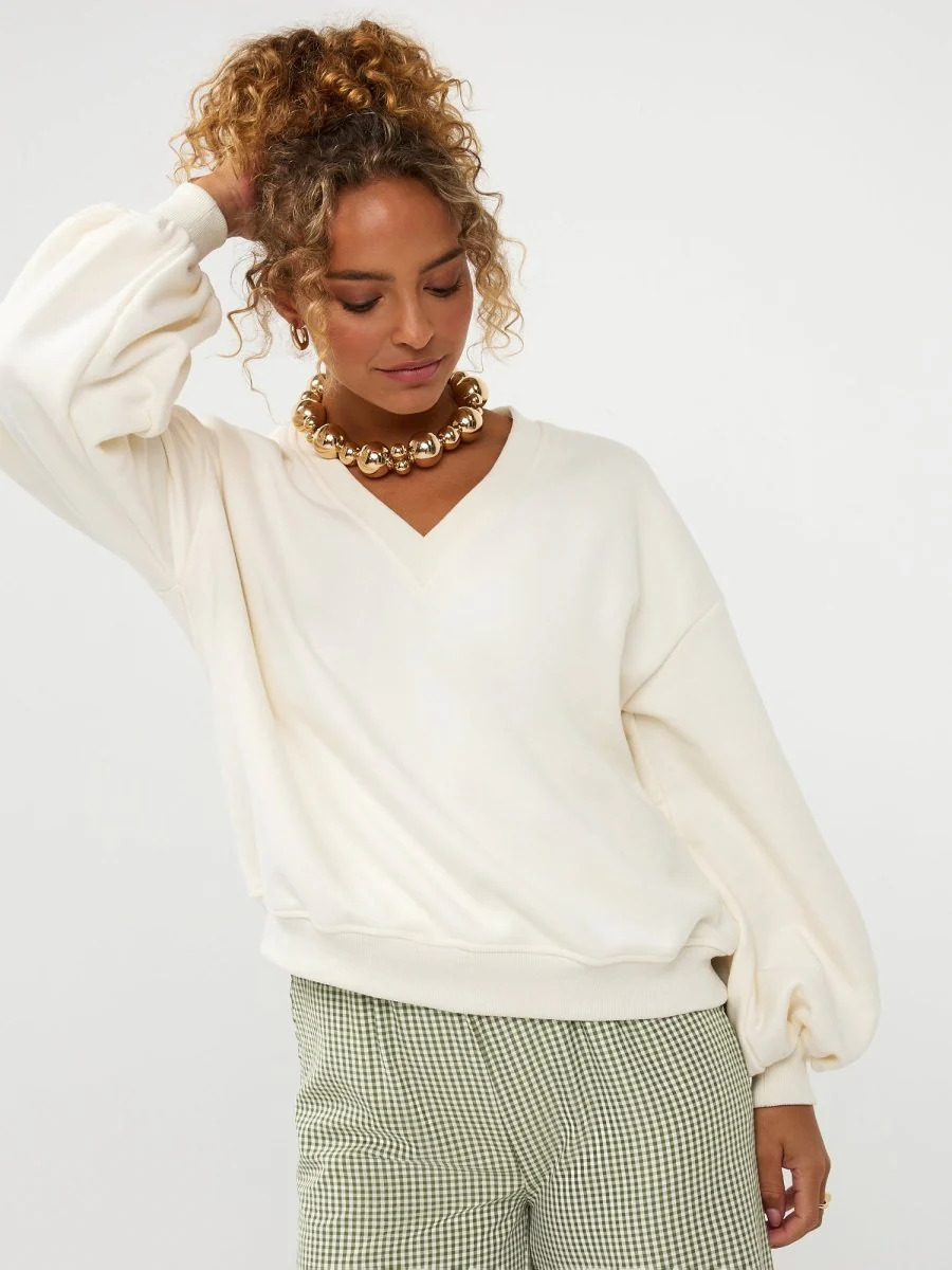 Ydence Sweater Strawberry | Ecru - Afbeelding 7