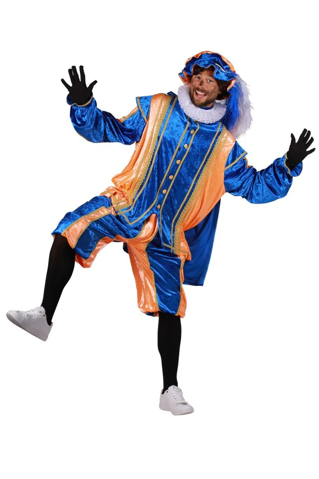 Pietenpak Bilbao met cape Oranje-Blauw - Afbeelding 2